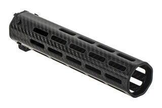 The Faxon Firearms Carbon Fiber Handguard is 10 inches long and weighs less than aluminum